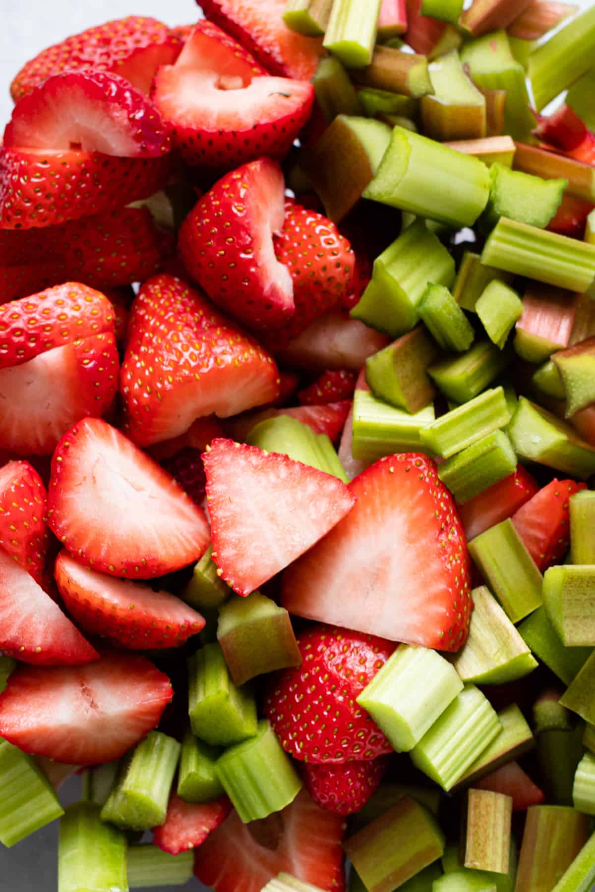 Strawberries and rhubarb.