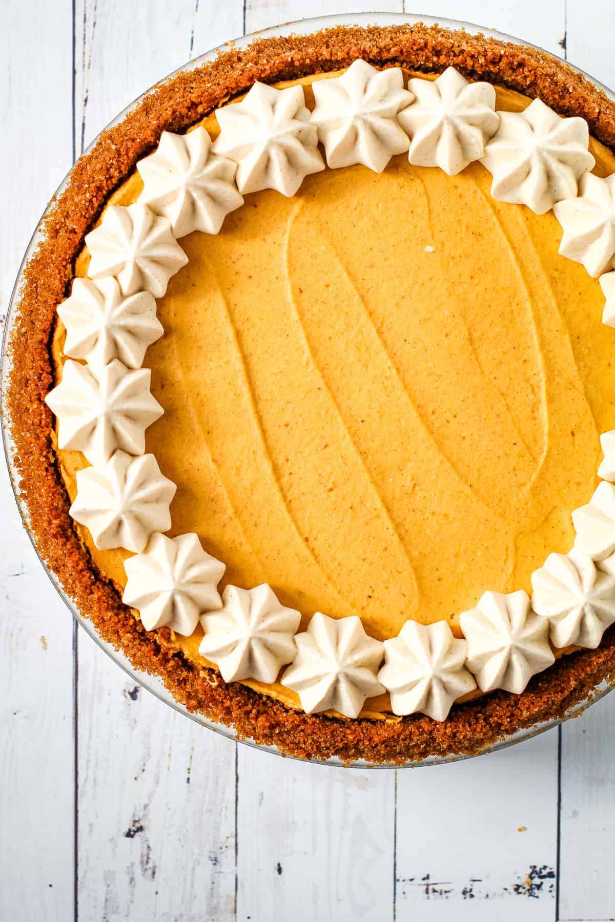 A no bake pumpkin pie.