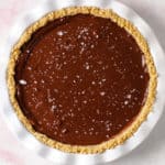 A nutella pie with sea salt on top.
