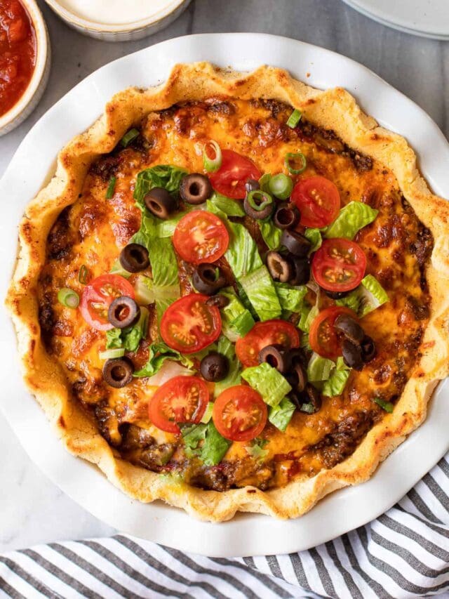 Beef Taco Pie with Masa Crust