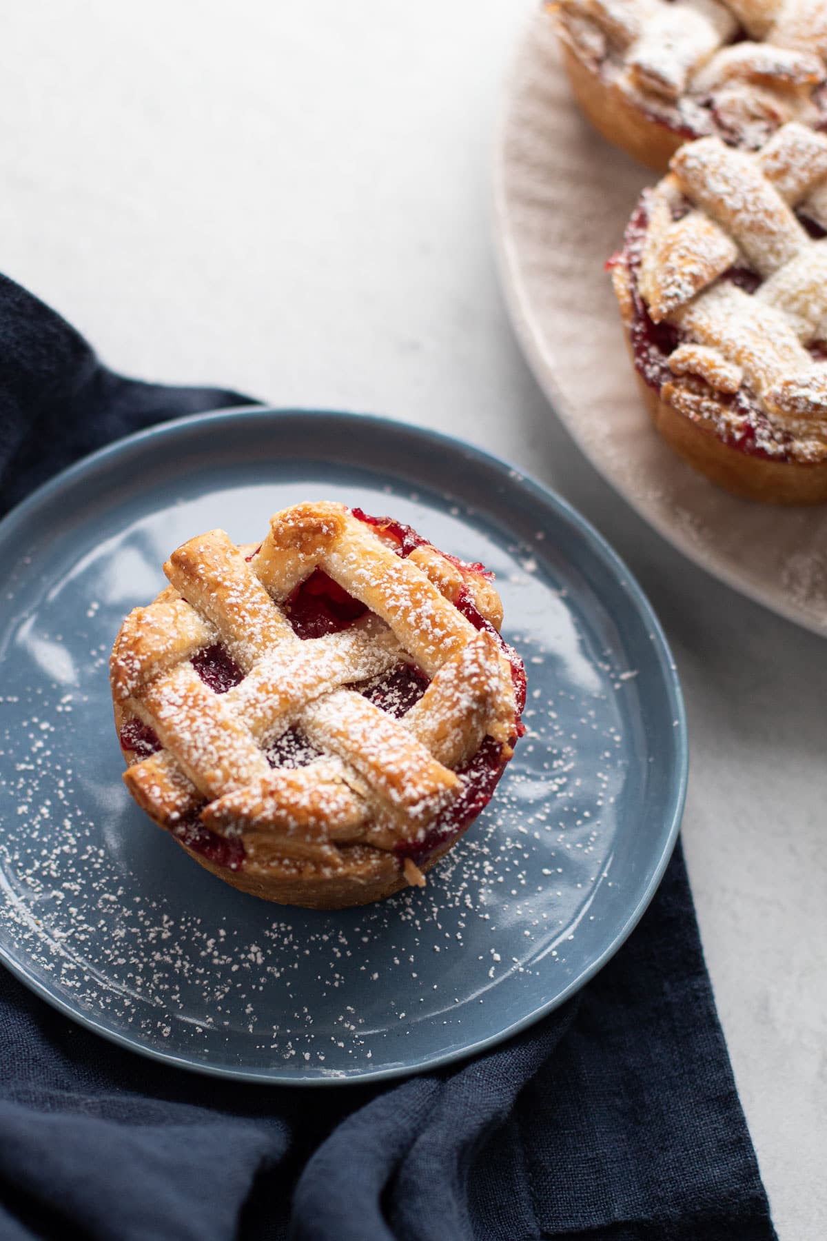 Cranberry Pear Pie on plate.