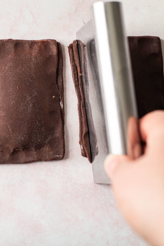 Sealing the pop tart dough.