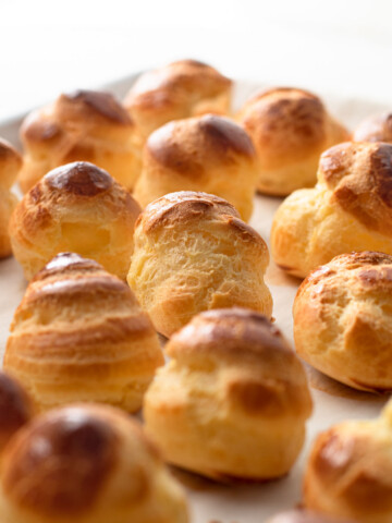 Choux Pastry buns baked.