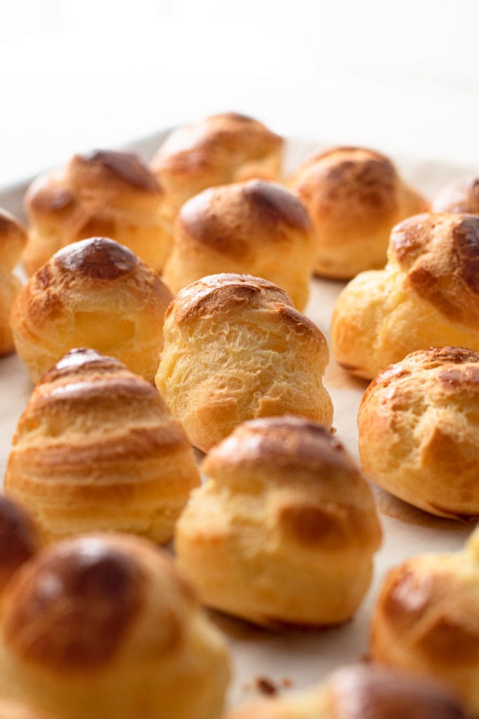 Choux Pastry buns baked.