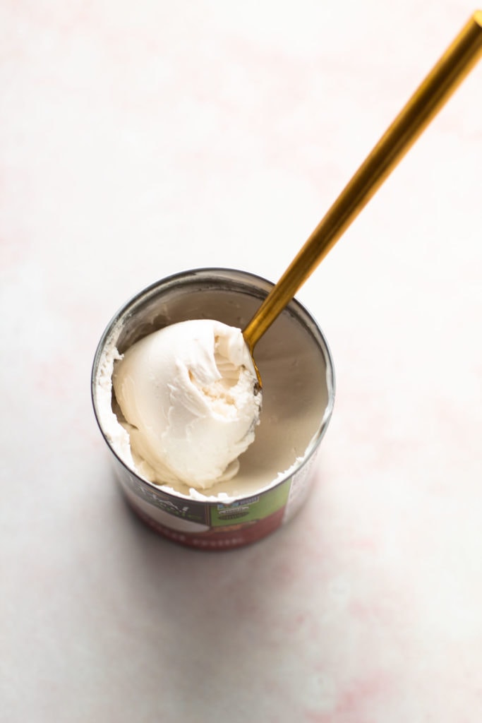 Coconut cream in a can.