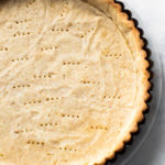 A baked Pate Sablee pastry shell.