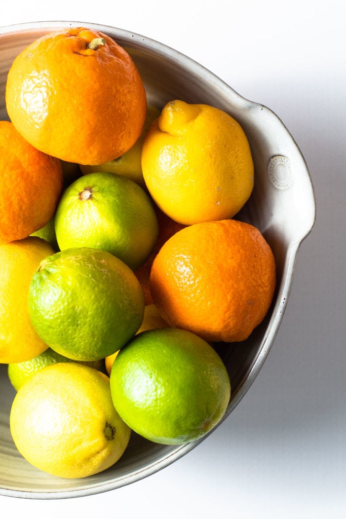 A bowl of citrus.