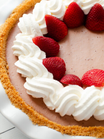 A strawberry Cream Pie