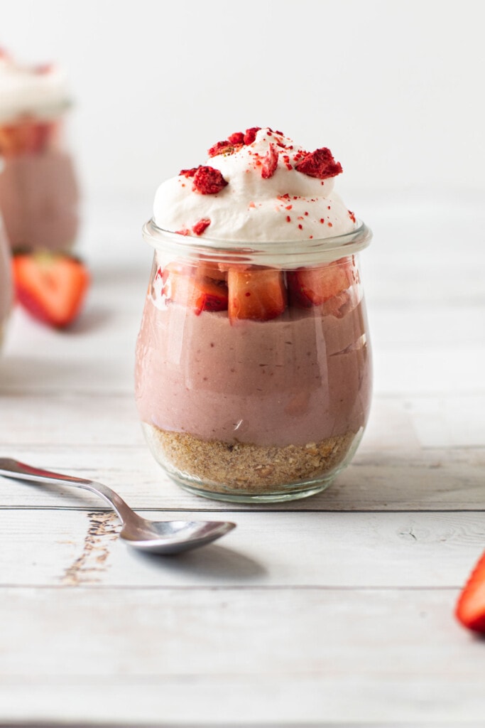 Strawberry pie jars.