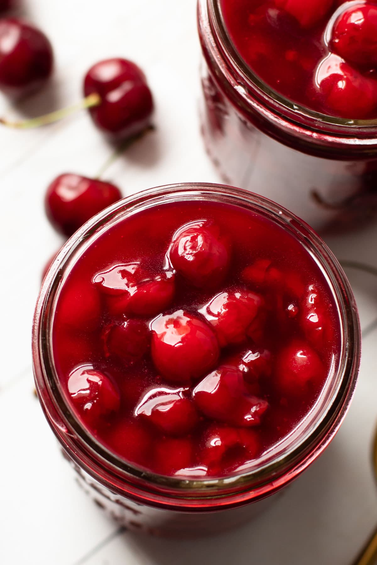 Sour cherry pie filling.