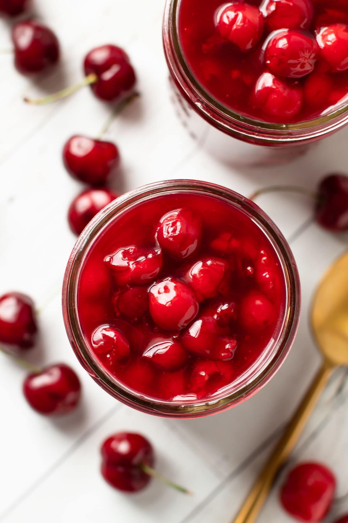 Sour cherry pie filling.