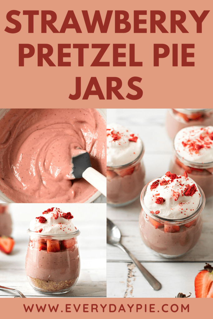 Strawberry Pretzel Pie Jars