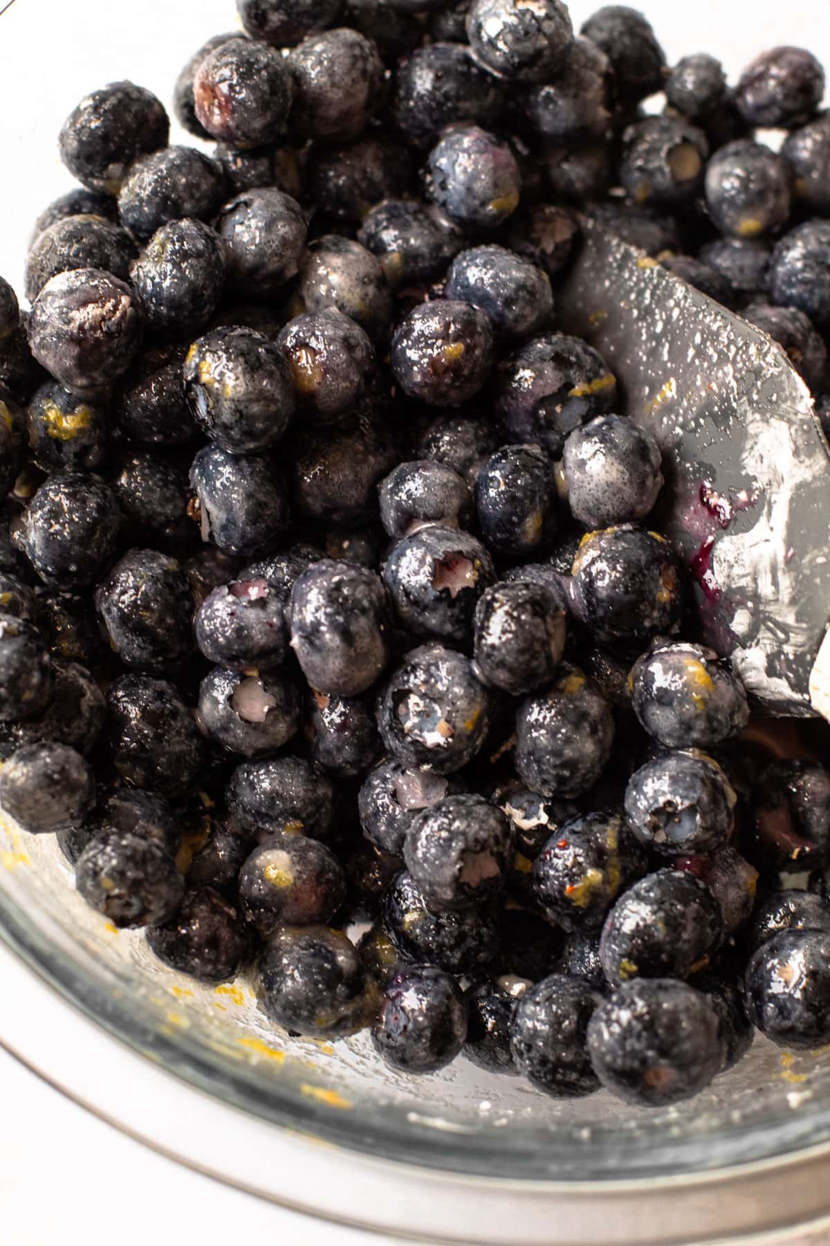 Blueberry pie filling for hand pies not yet cooked.