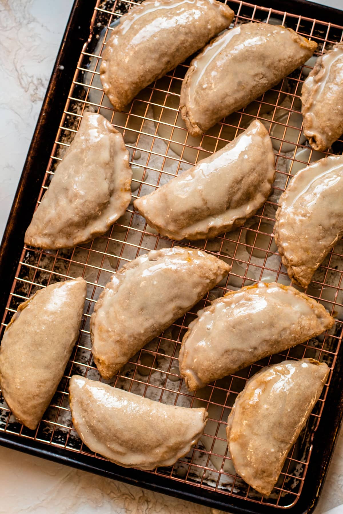 pumpkin pasties with maple glaze - Blue Bowl