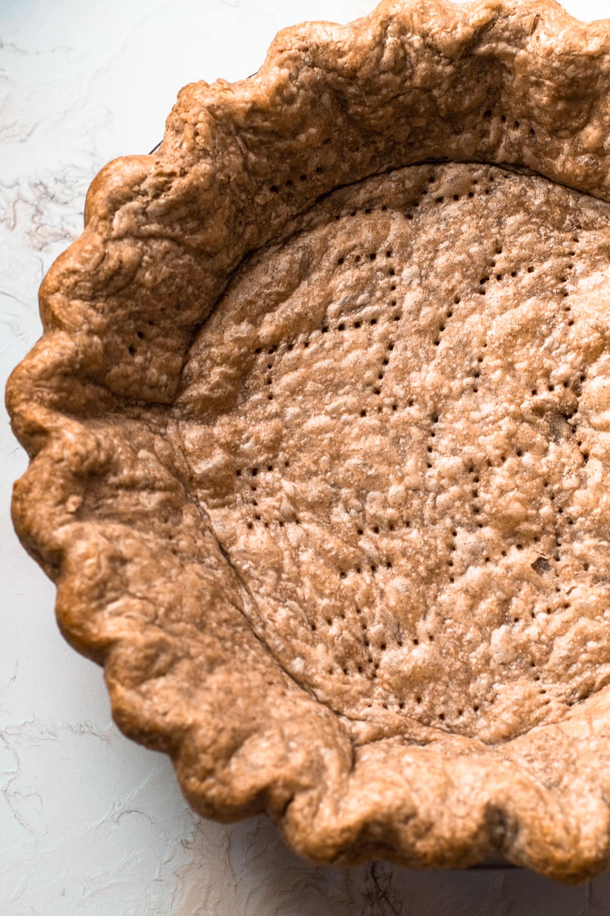 Flaky cinnamon pie crust.