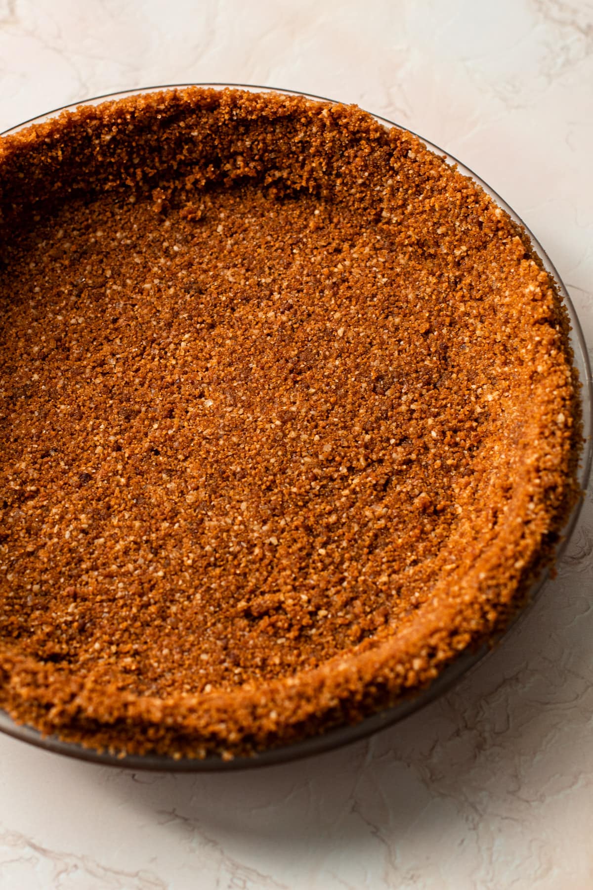 A gingersnap crumb crust