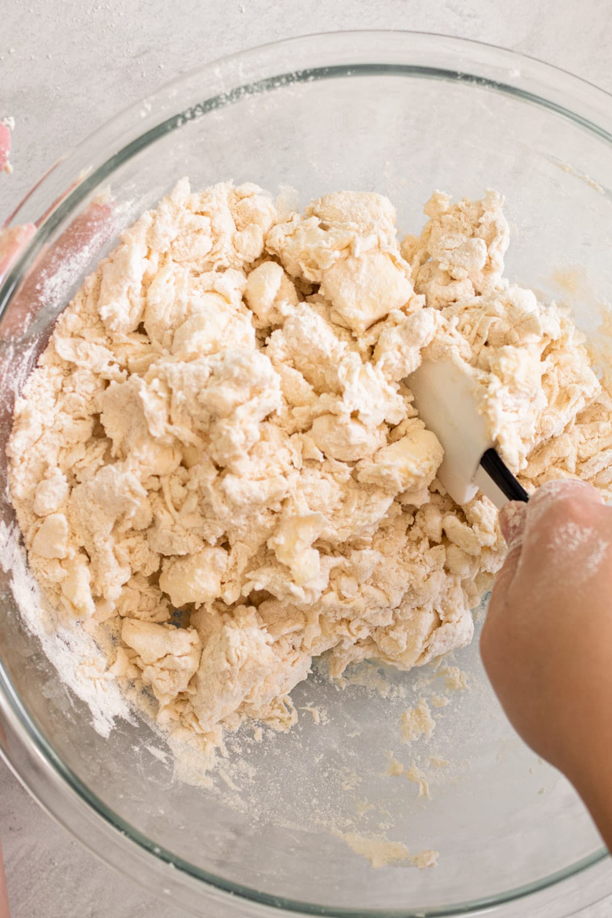 Pie crust made by hand.