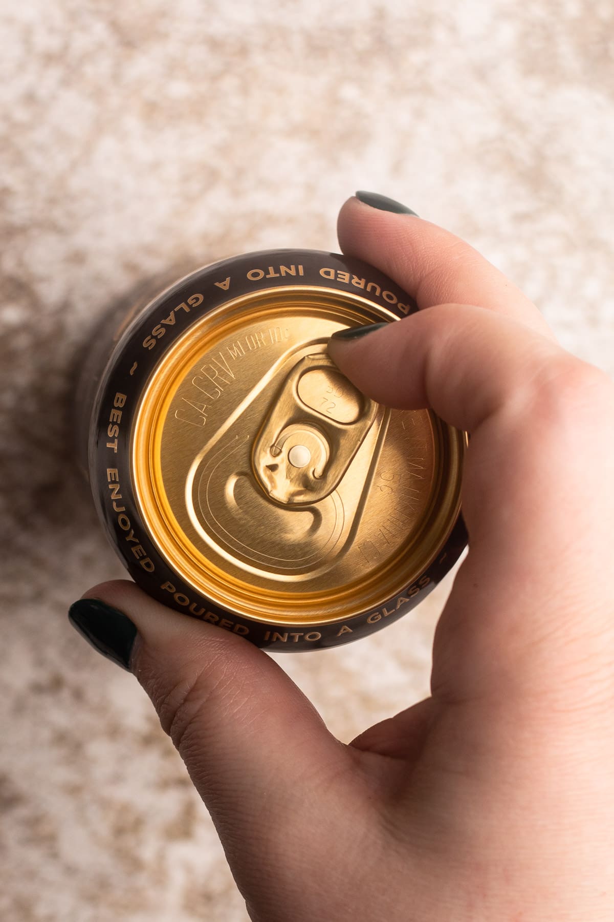 A can of guiness for beef pot pie.