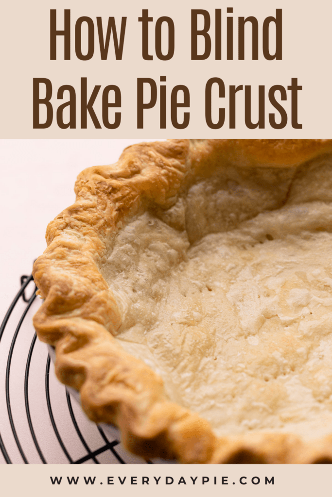 A fully blind baked pie crust.