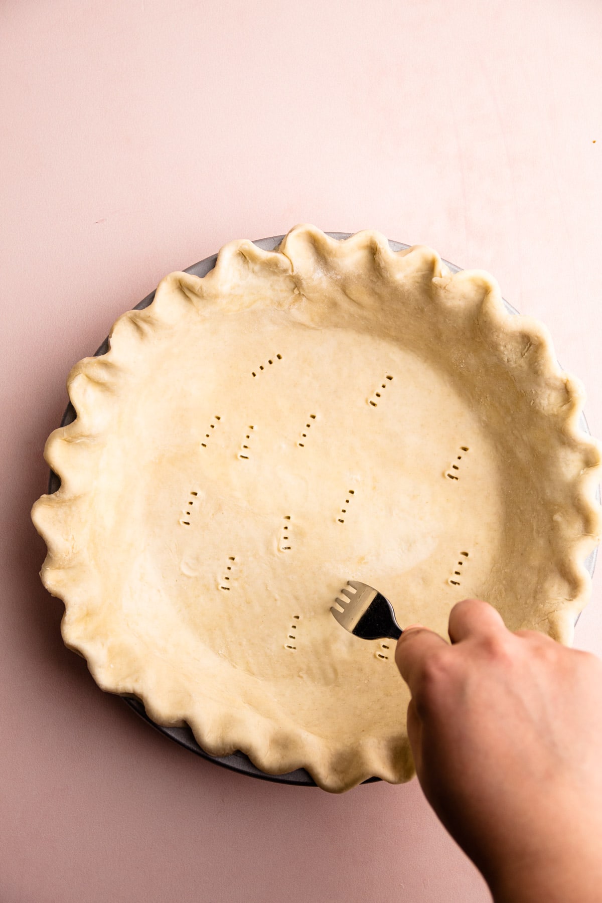 A rolled out pie crust.