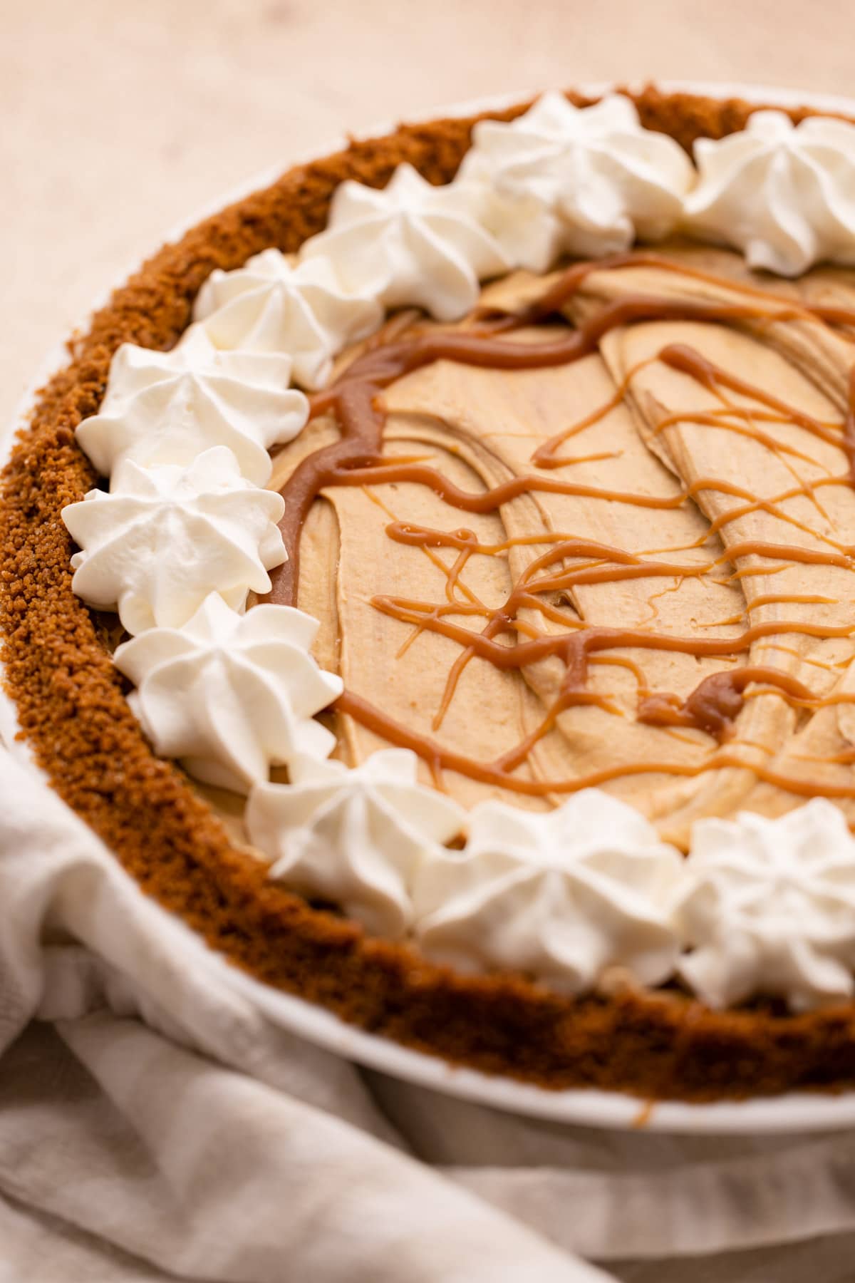 A caramel macchiato pie.