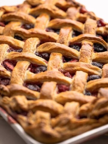 Cherry Strawberry Slab Pie