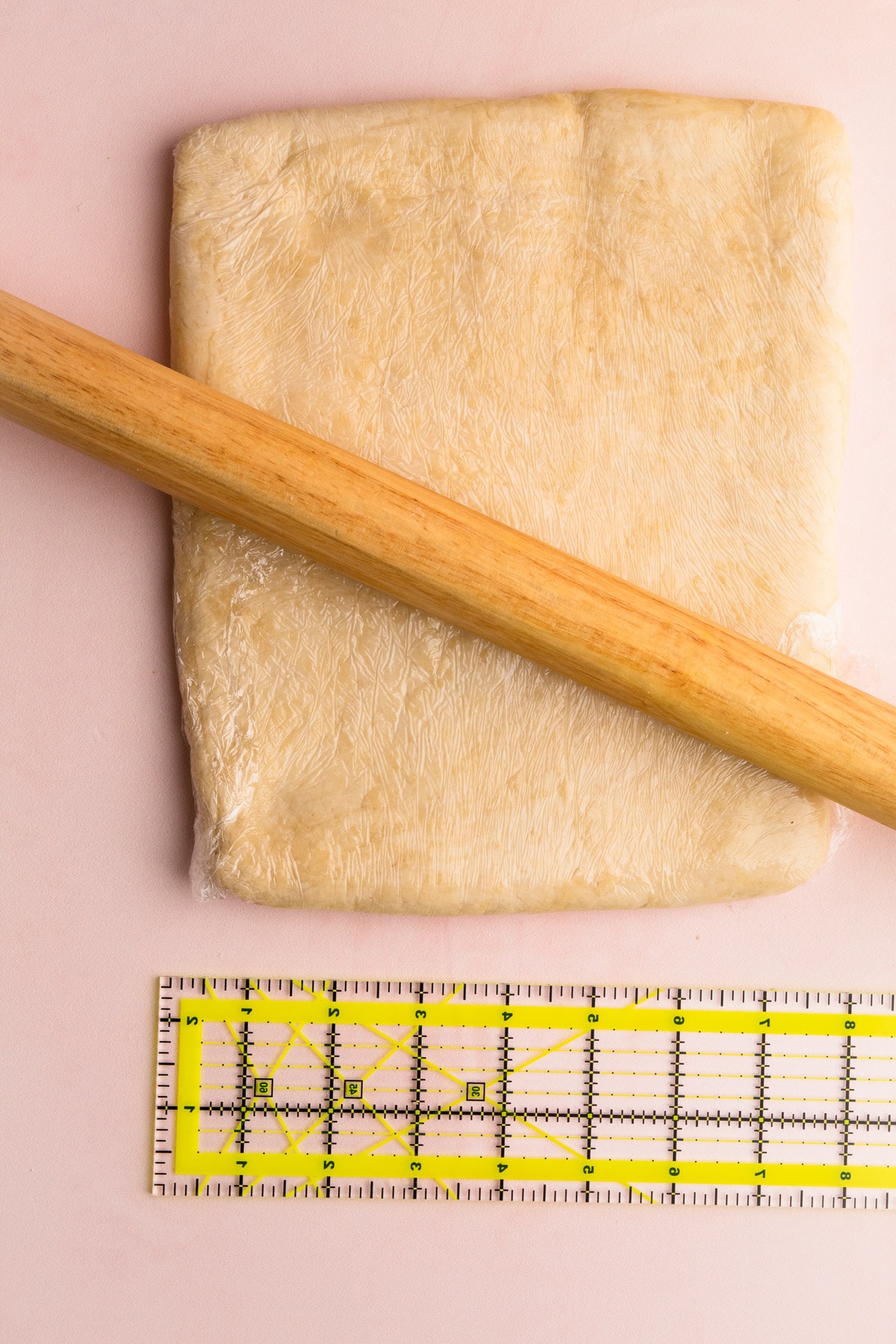 Making the detramp for puff pastry.