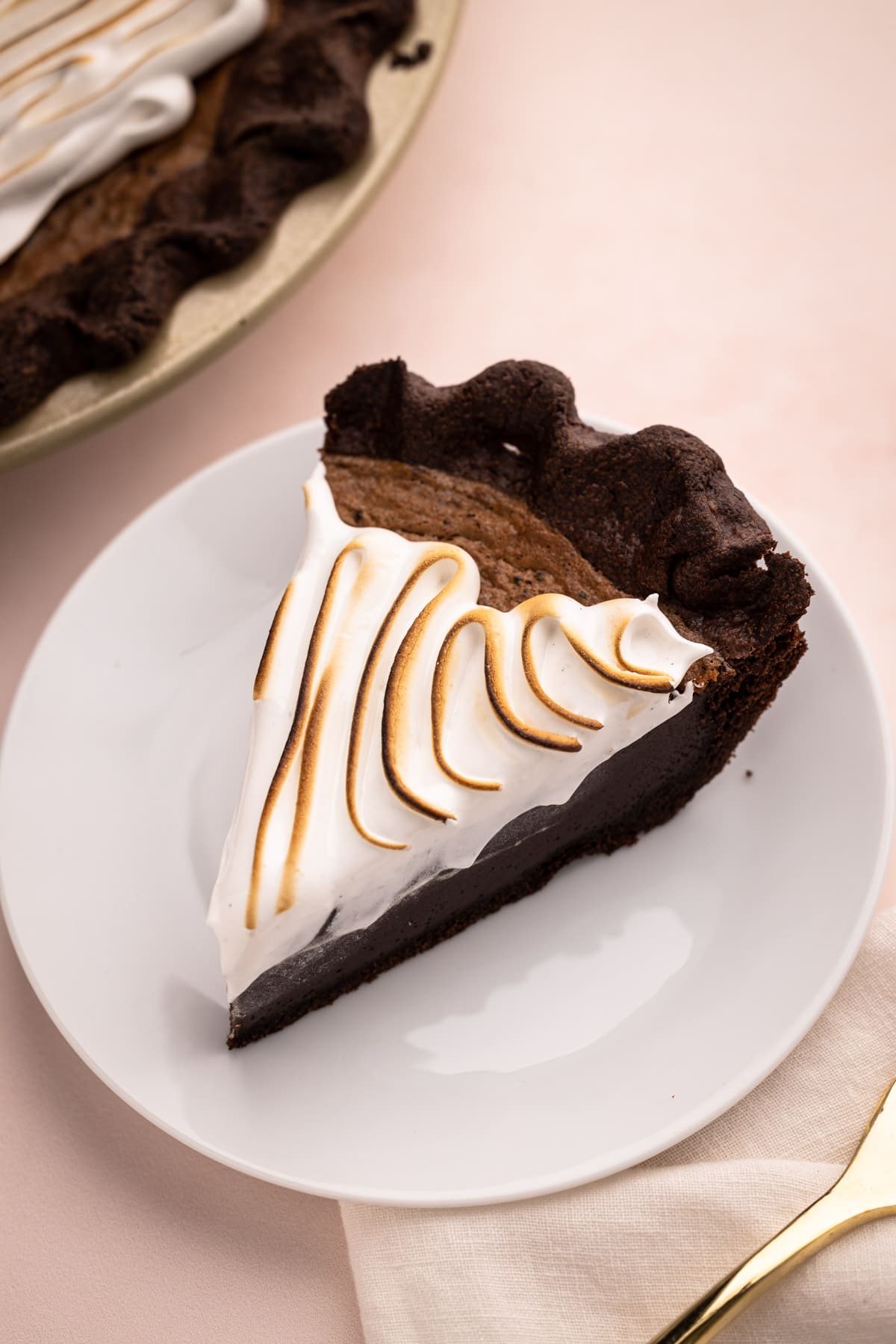 A slice of hot cocoa pie.