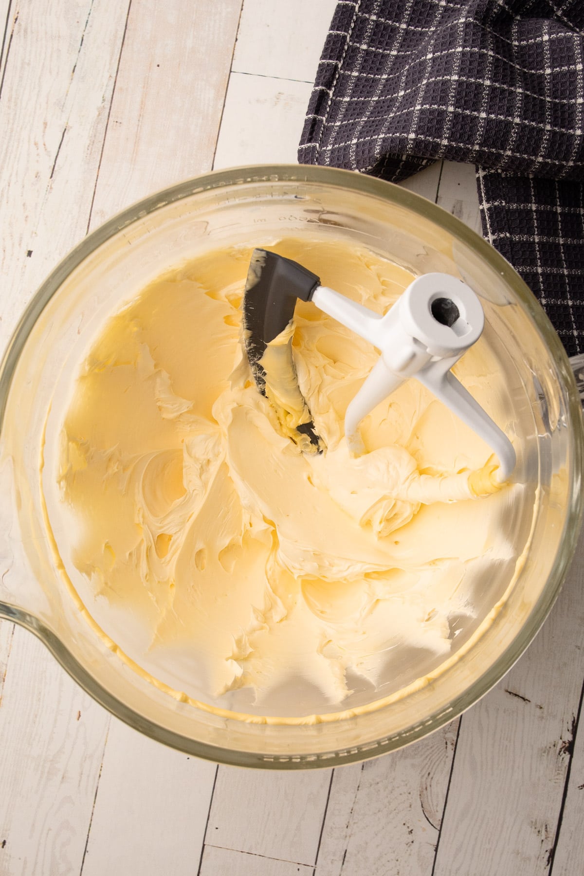 Creaming butter for ted lasso shortbread.
