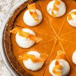 A carrot pie with honey in a biscoff cookie crust.