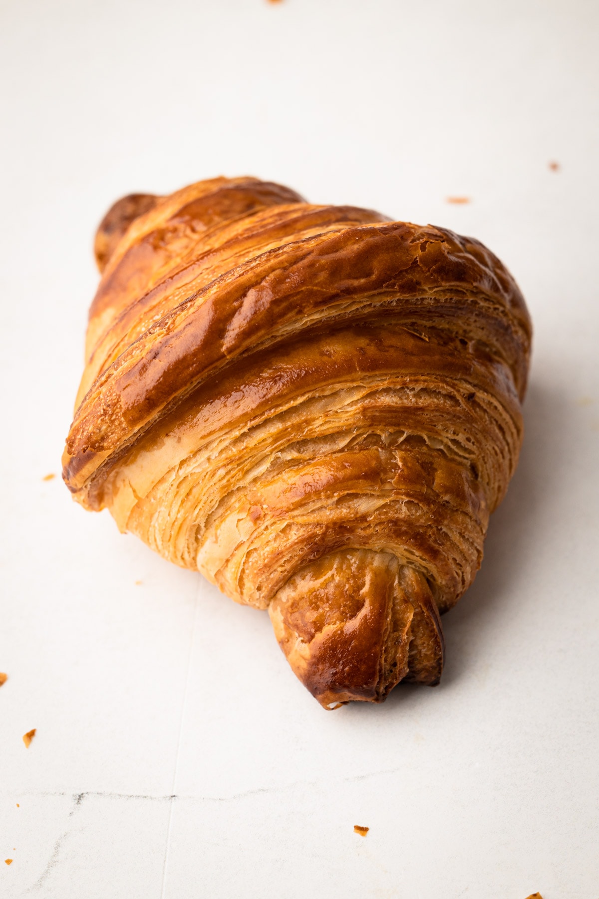 A homemade croissant.