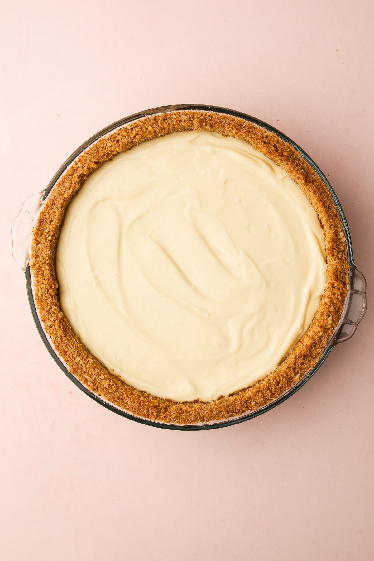 A cheesecake filling for strawberry cream cheese pie.