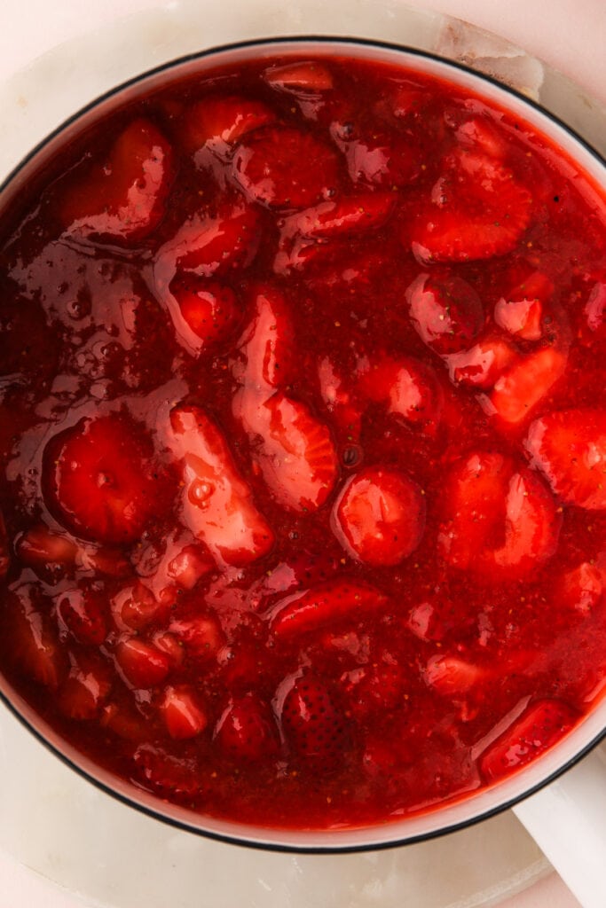 Strawberry pie filling for strawberry cream cheese pie.