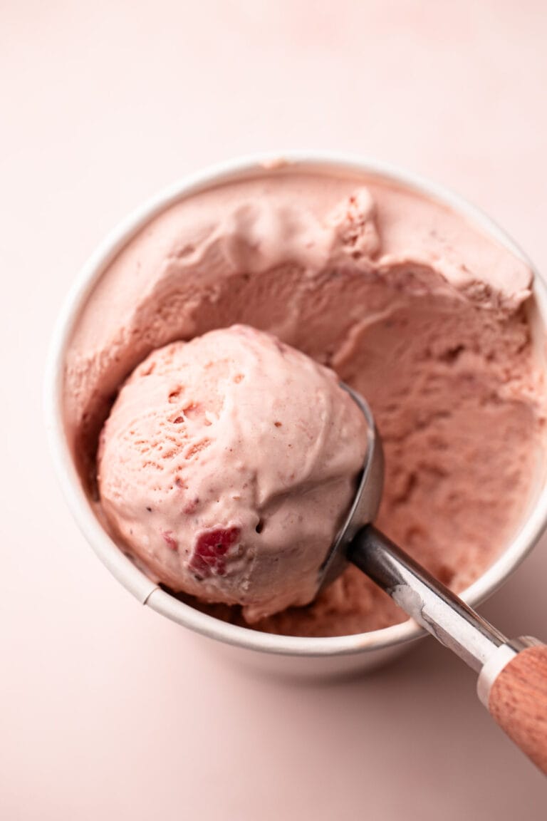 Strawberry ice cream.