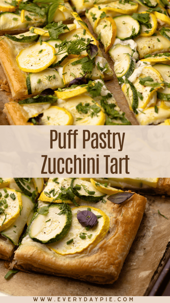 Easy Puff Pastry Zucchini Tart