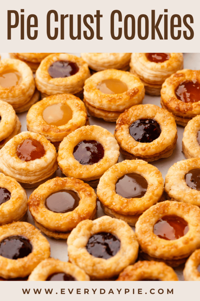 Various jam filled cookies made from pie crust.