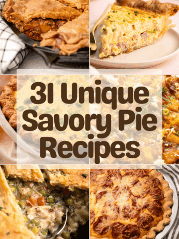 6 different unique savory pies.