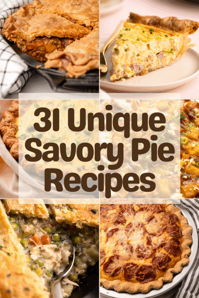 6 different unique savory pies.