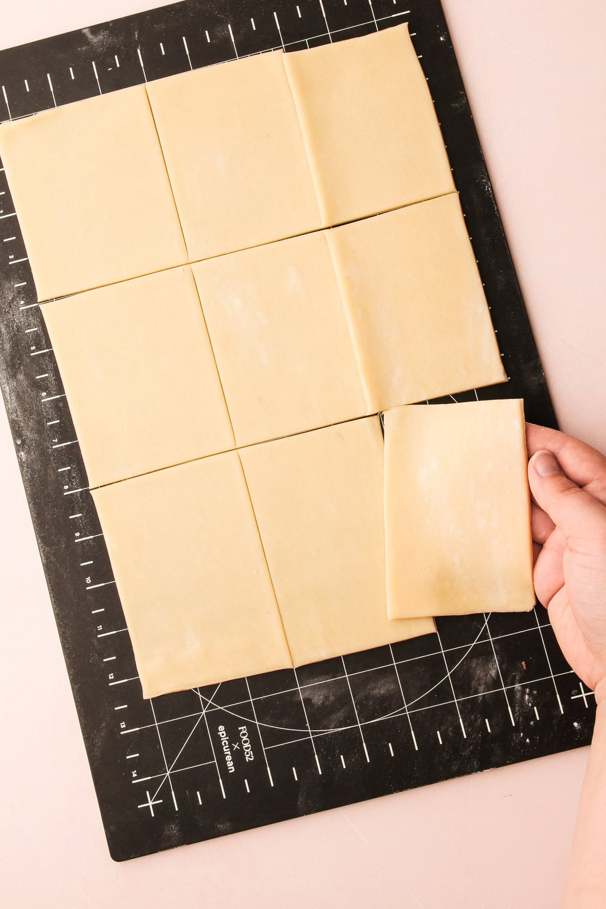 9 pastry rectangles cut out for homemade pop tarts.