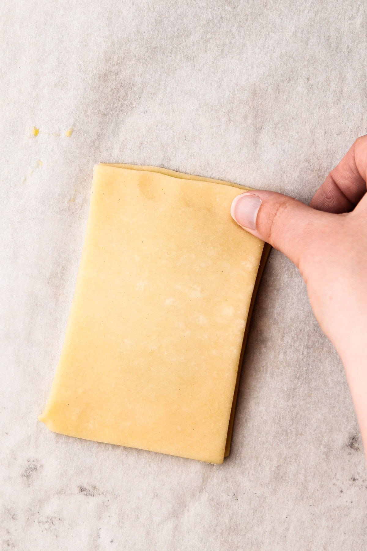 Sealing a homemade pop tart.