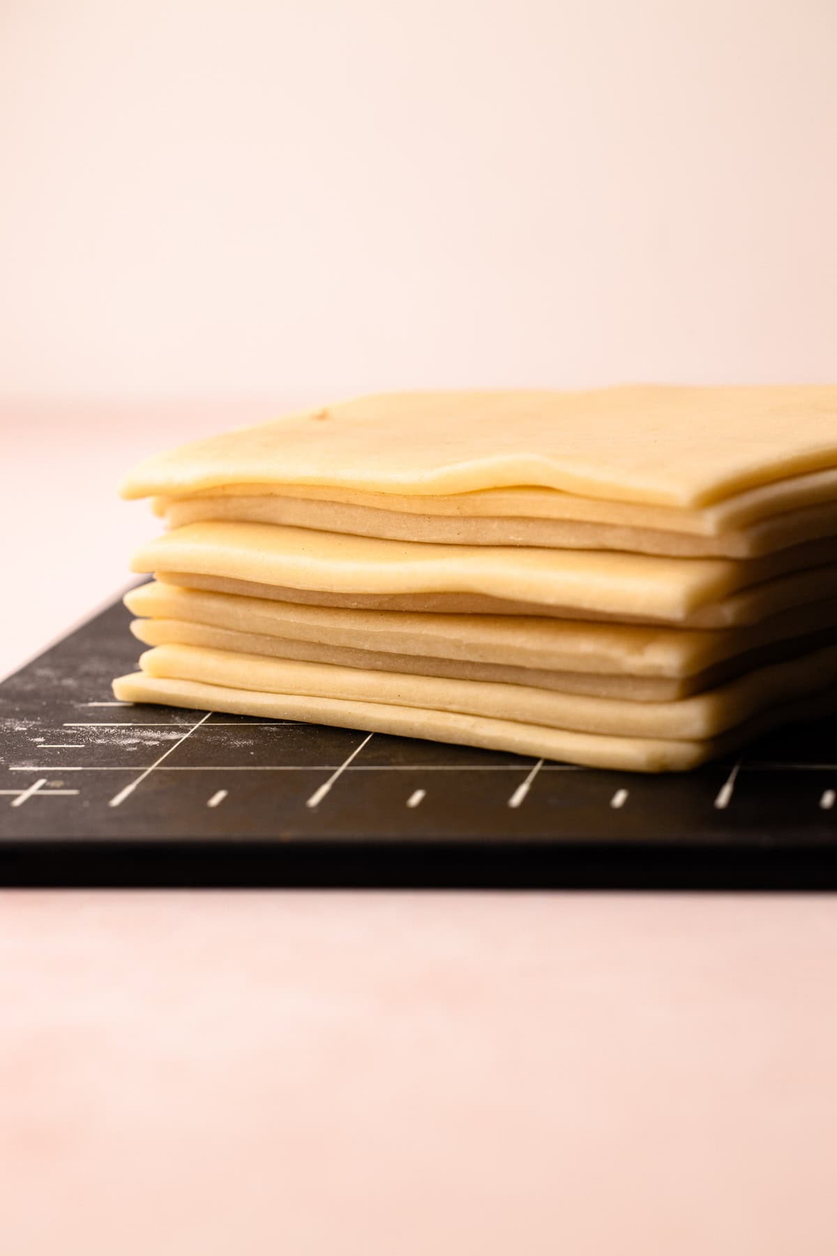 A stack of pop tart dough.