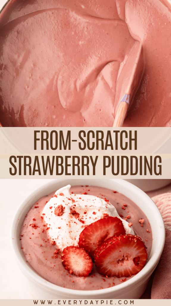 Homemade strawberry pudding.