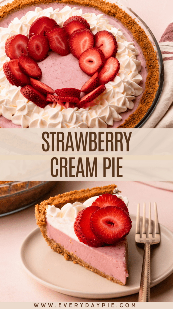 A strawberry and cream pie.