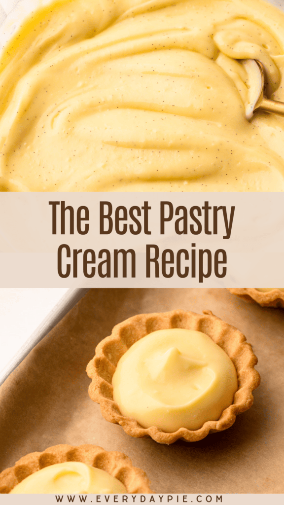 A cooked pastry cream made from an easy recipe.