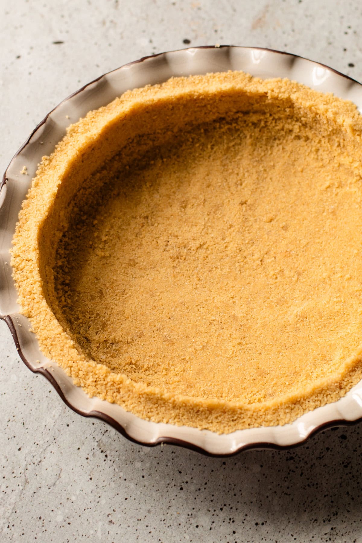 A no bake pie crust for a lemon pie.