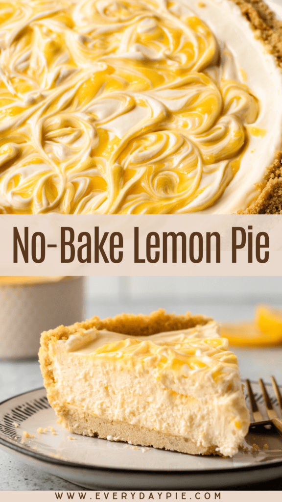 A prepared no bake lemon pie.