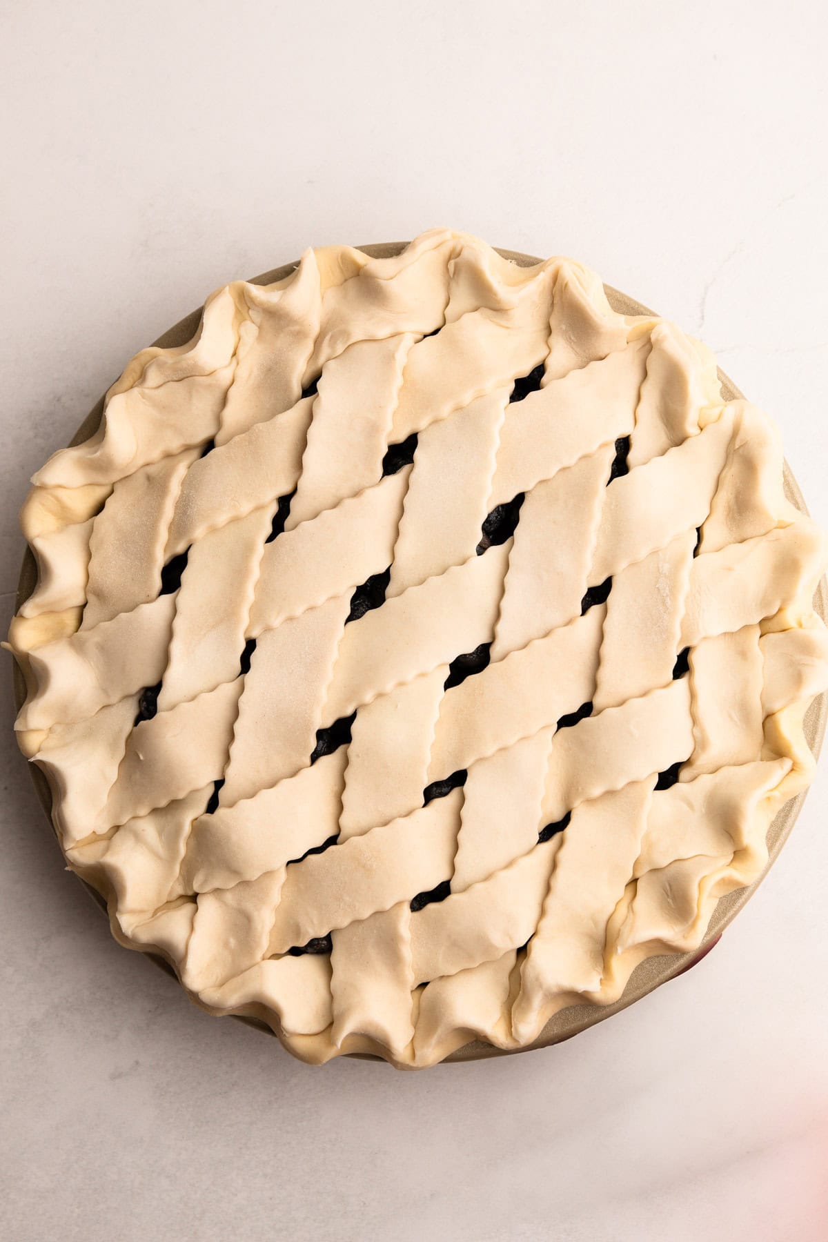 An unbaked butter pie crust.