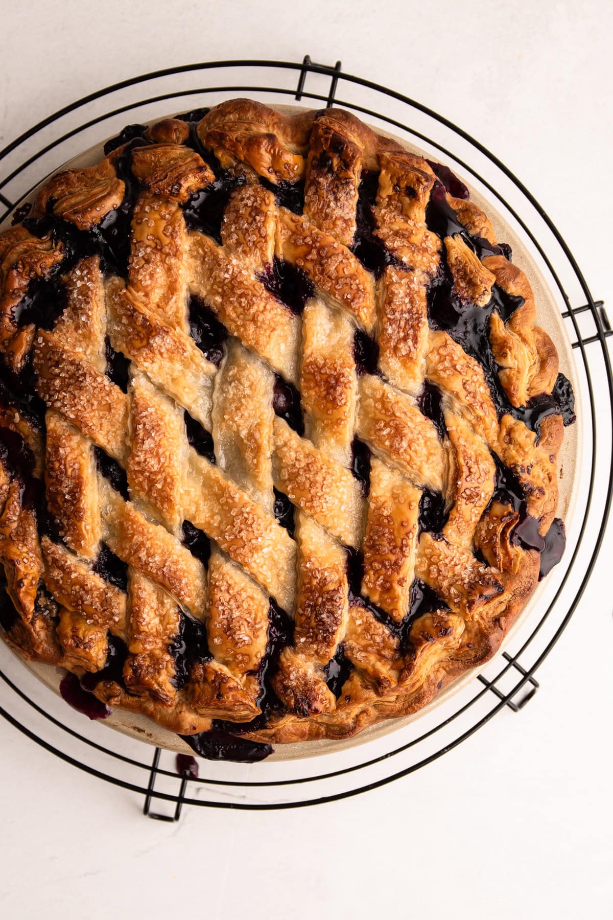 A baked pie made with a butter pie crust.