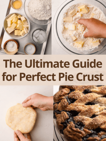 A visual of how to make pie crust.