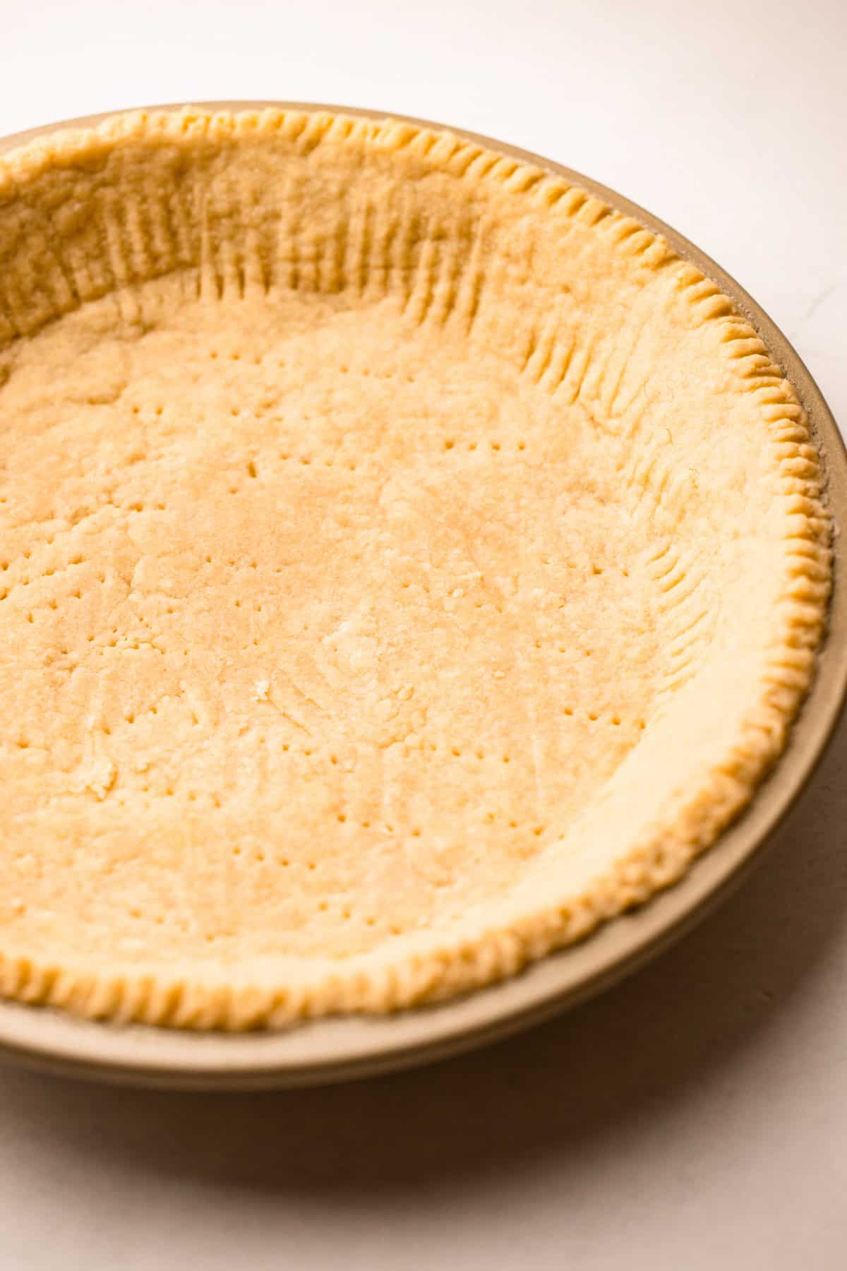 A melted butter pie crust.